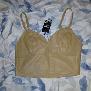 Vivid Tan Crop Top for Women